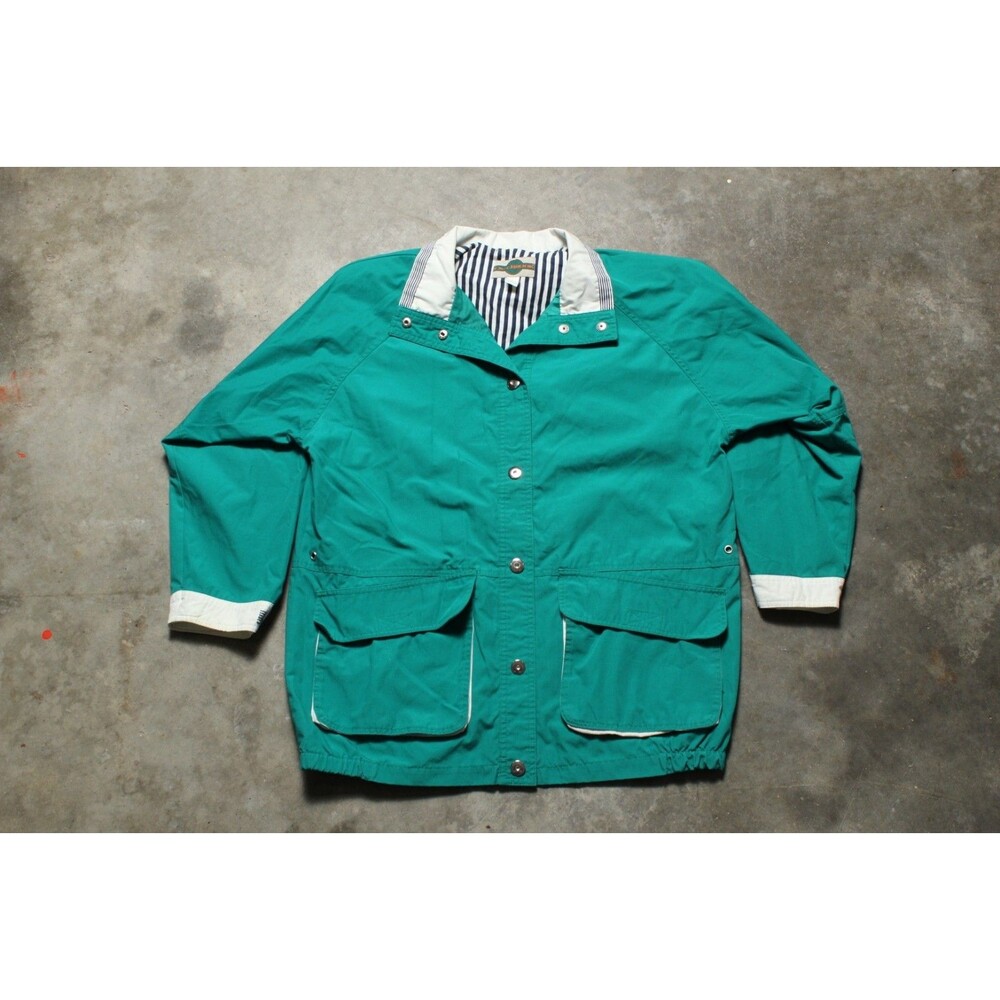 Vintage 90's Out Brook Green Chore Coat Jacket - Large
